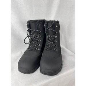 All in Motion Mens Blaise Waterproof Snow Boots Black Faux Fur Lined Size 11